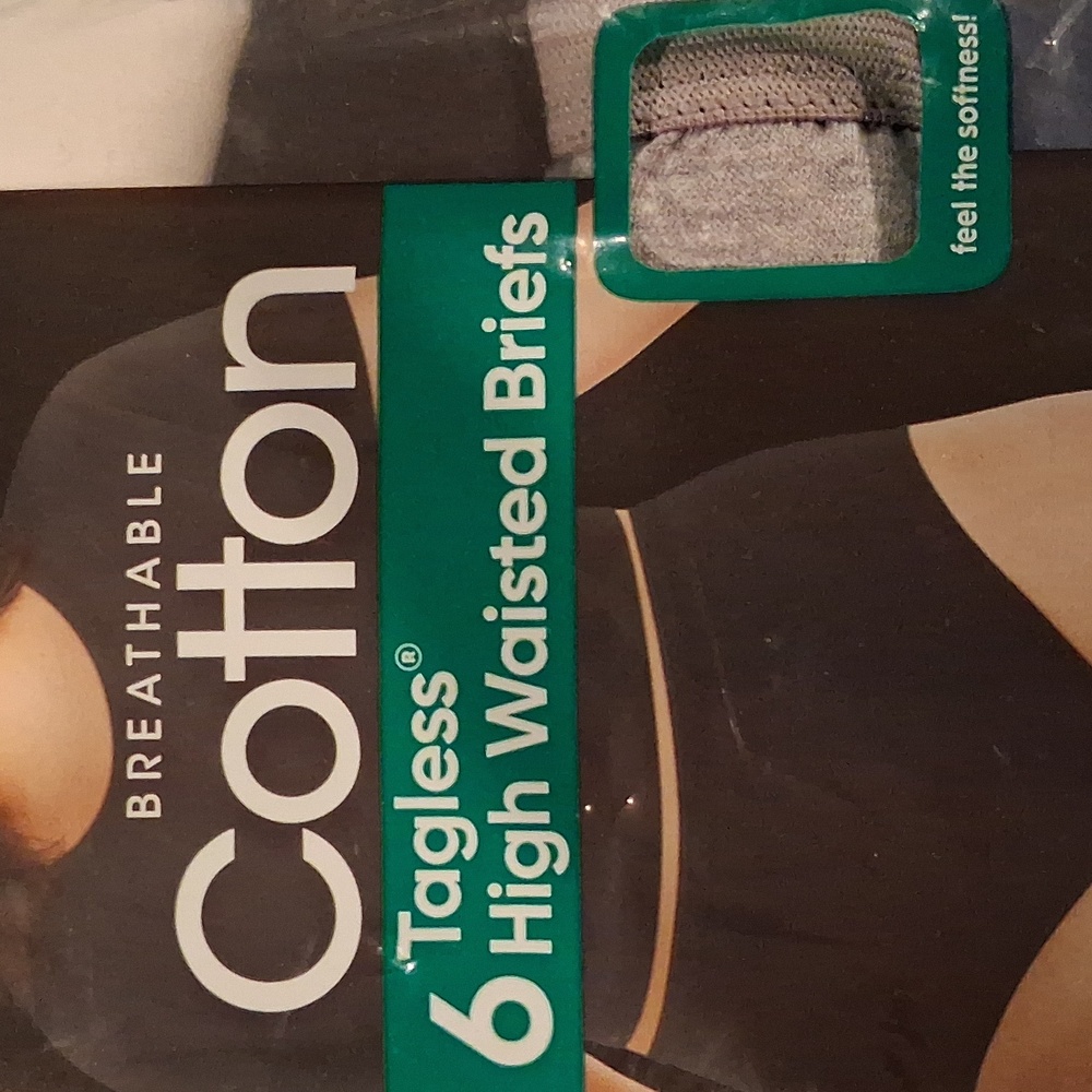 Hanes Cotton High Waisted Briefs. 6 Pairs. Size 10/2X. NWT - Picture 2 of 4